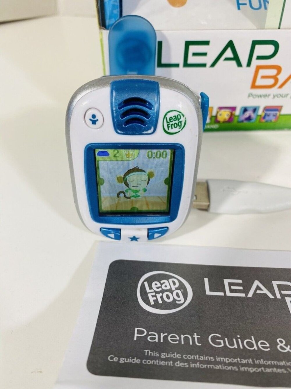 LeapFrog LeapBand Blue Kids Leap Band Activity Watch With Cord Instructions Fun
